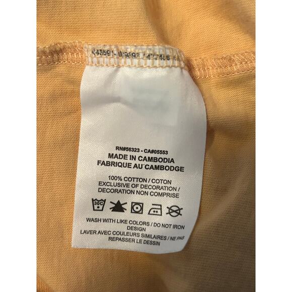 GUC Jordan Men's Size Large Yellow Short Sleeve T Shirt 100% Cotton Basketball - Picture 4 of 5